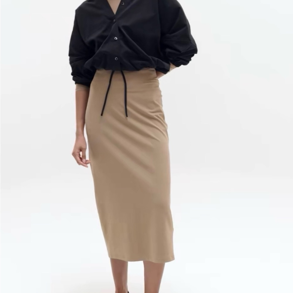 Athleta Tan Midi Skirt